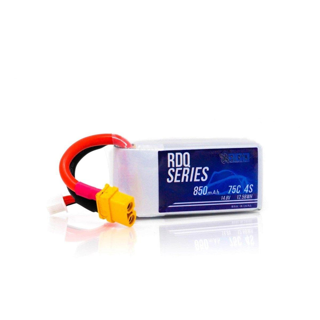 RDQ Series 14.8V 4S 850mAh 75C LiPo Micro Battery - XT30 or XT60 at WREKD Co.