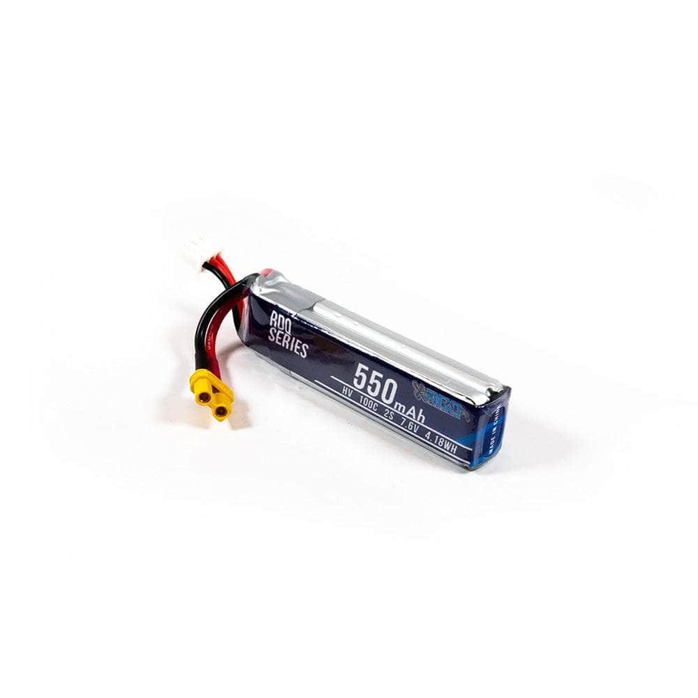 RDQ Series 7.6V 2S 550mAh 100C LiHV Whoop/Micro Battery - XT30 at WREKD Co.