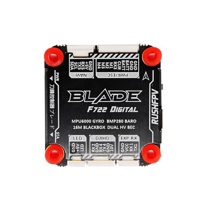 RUSHFPV Blade F722 Combo/Stack for Digital + 60A Extreme 3-6S BLHeli_32 128kHz 4-in-1 ESC For DJI Digital FPV System - 30x30mm at WREKD Co.