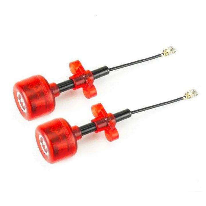 RUSHFPV Cherry 5.8GHz Antenna w/ Locking U.FL Connector (2 Pack) - Choose Polarization at WREKD Co.