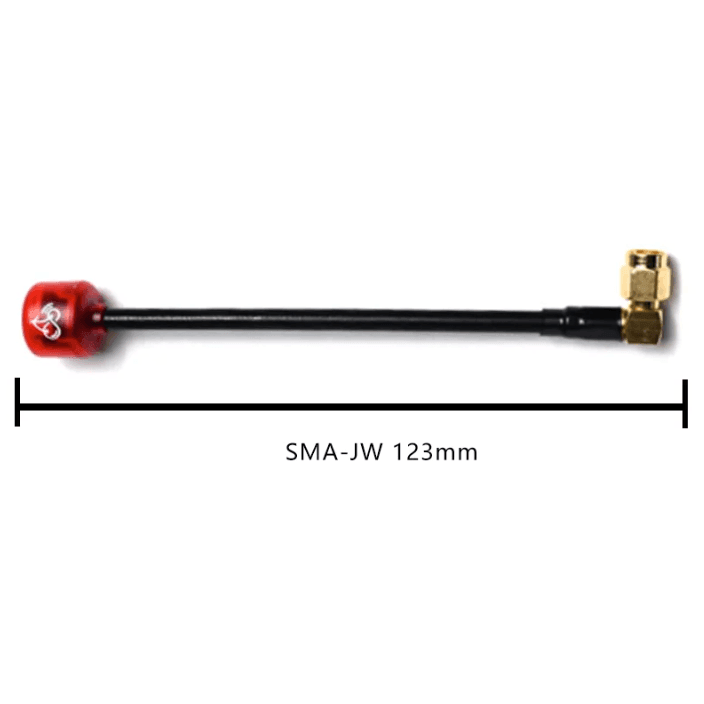 RUSHFPV Cherry V2 5.8GHz Antenna w/ 123mm Length / SMA 90-Degree Angle Connector (2 Pack) - Choose Polarization at WREKD Co.