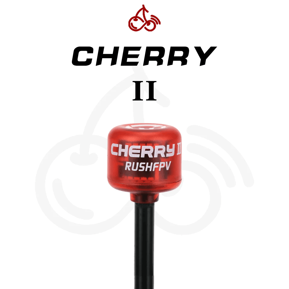 RUSHFPV Cherry V2 5.8GHz Antenna w/ 123mm Length / SMA 90-Degree Angle Connector (2 Pack) - Choose Polarization at WREKD Co.