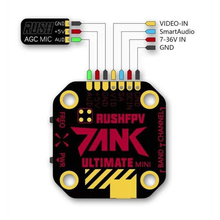 RUSHFPV Tank Mini 20x20 25-800mW 5.8GHz VTX - MMCX at WREKD Co.