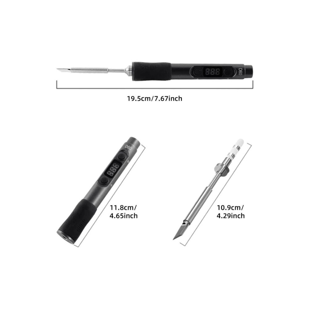 Sequre SQ-D60B PRO MINI Soldering Iron w/ TS-B2 or TS-D24 Tip at WREKD Co.