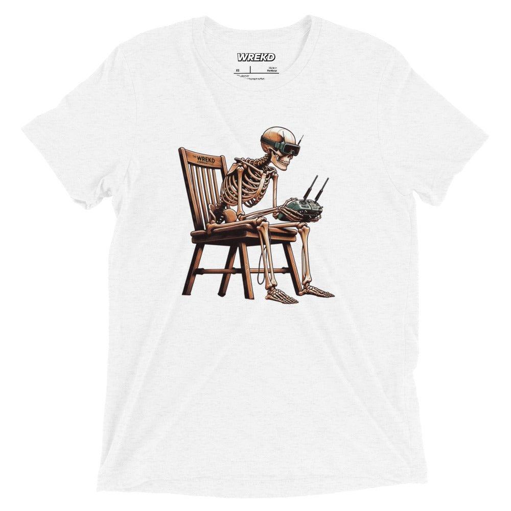 Skeleton FPV Tri-Blend Vintage Fitted Tee at WREKD Co.