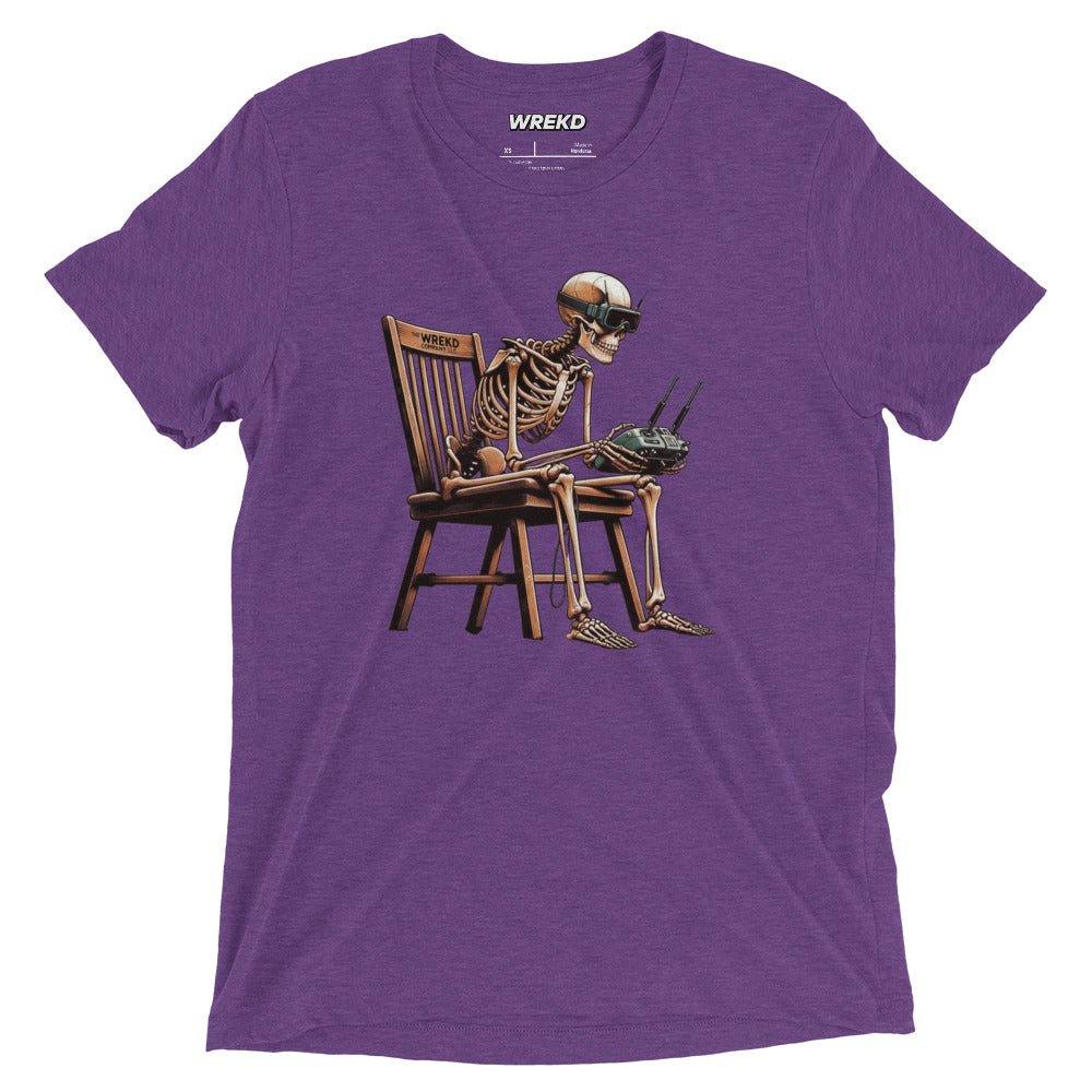 Skeleton FPV Tri-Blend Vintage Fitted Tee at WREKD Co.