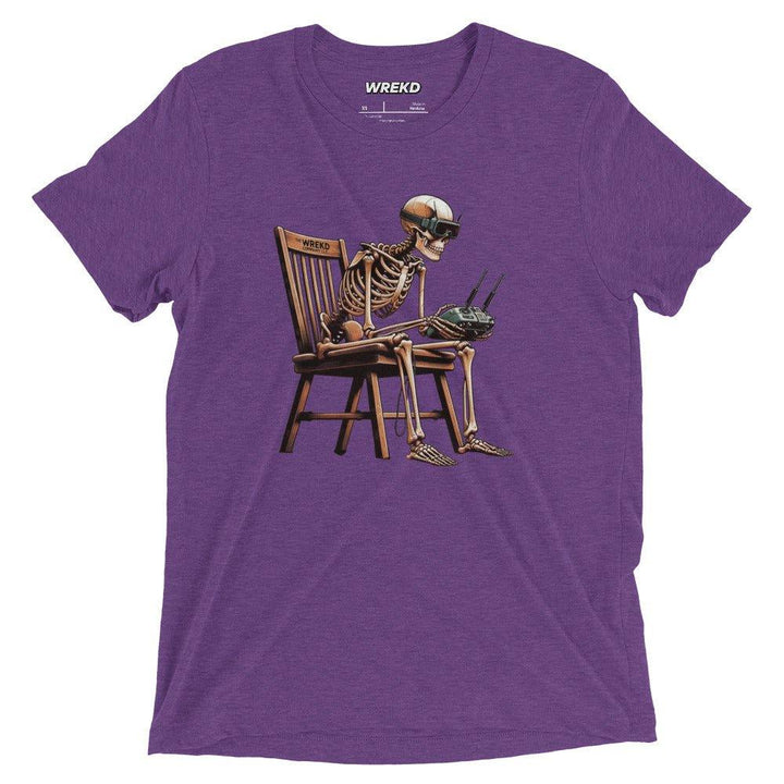 Skeleton FPV Tri-Blend Vintage Fitted Tee at WREKD Co.