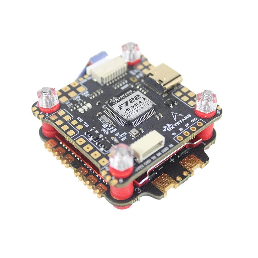 SkyStarsRC F722 HD PRO4 3-6S 30x30 Stack/Combo (F722 FC / KM60 AM-32 32Bit 60A 4in1 ESC) - MPU6000 at WREKD Co.