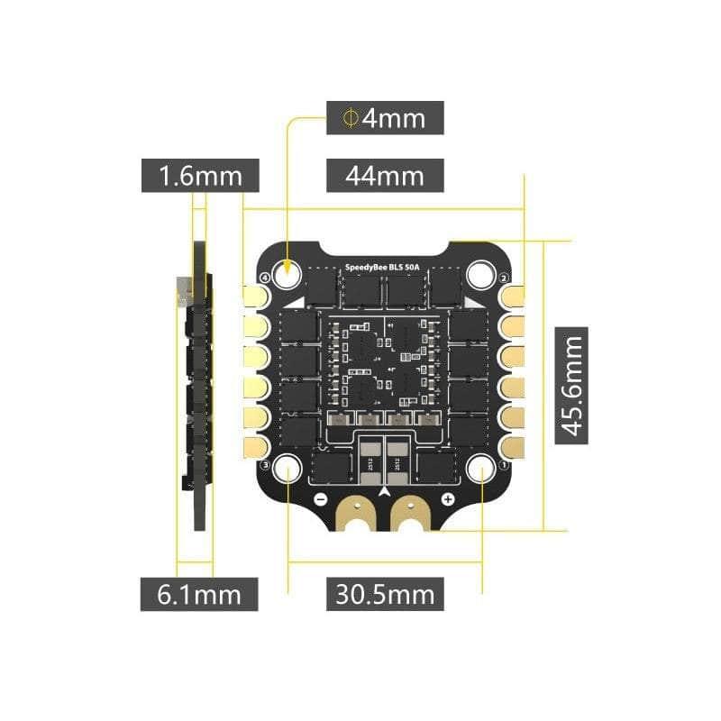 SpeedyBee BLS 8Bit 50A 3-6S 30x30 4in1 ESC at WREKD Co.