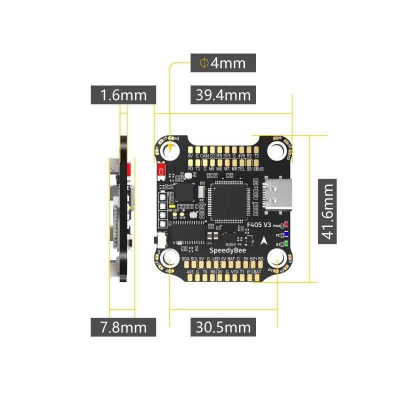 SpeedyBee F405 V3 3-6S 30x30 Flight Controller at WREKD Co.