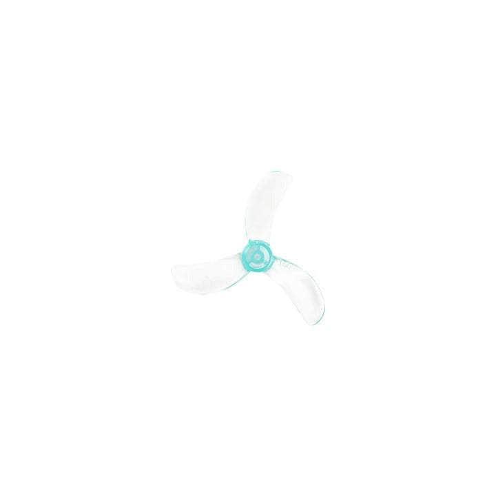 Sub250 Gemfan Pros Tri-Blade 40mm Micro/Whoop Prop 8 Pack - Teal (1.5mm Shaft) at WREKD Co.