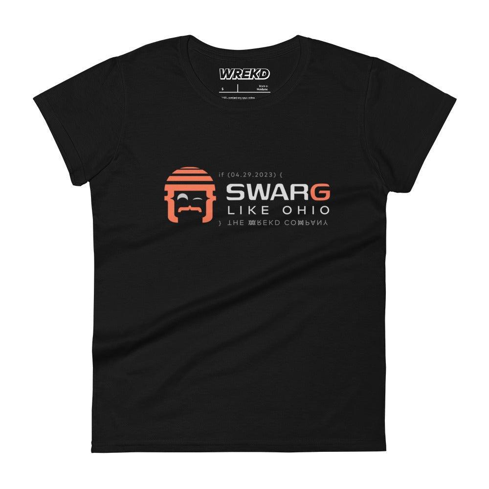 "SWARG LIKE OHIO" Goggle Dooms Day Women's Tee at WREKD Co.