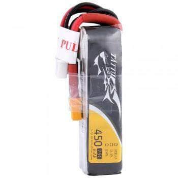 Tattu 11.1V 3S 450mAh 75C LiPo Micro Battery (Long Type) - XT30 at WREKD Co.