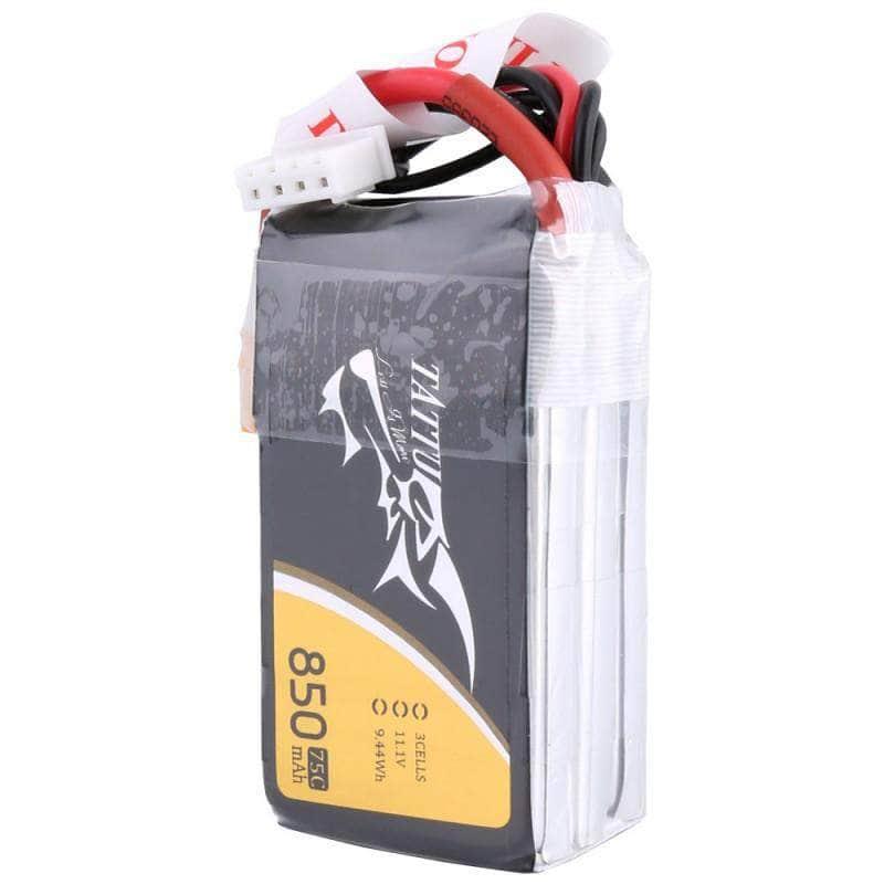 Tattu 11.1V 3S 850mAh 75C LiPo Micro Battery - XT30 at WREKD Co.