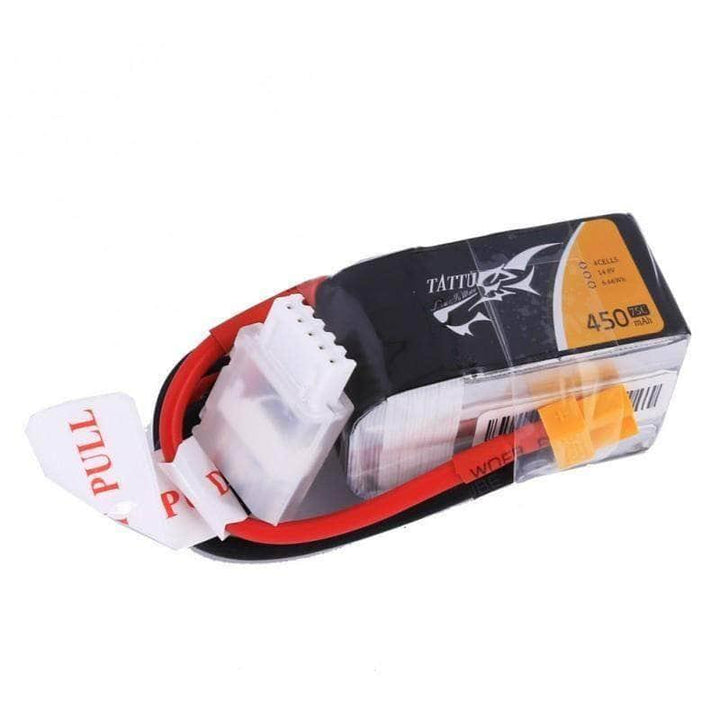 Tattu 14.8V 4S 450mAh 75C LiPo Micro Battery - XT30 at WREKD Co.