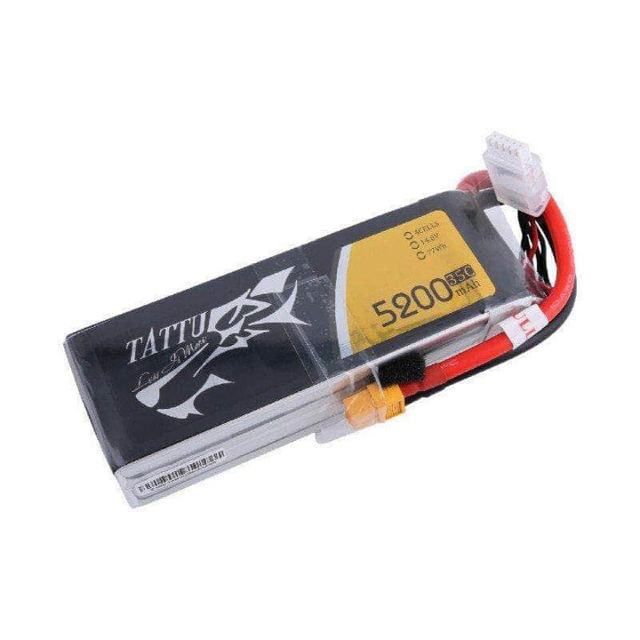 Tattu 14.8V 4S 5200mAh 35C LiPo Battery - XT60 at WREKD Co.