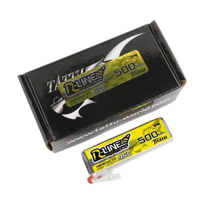 Tattu R-Line 3.7V 1S 500mAh 95C LiPo Whoop/Micro Battery - PH2.0 at WREKD Co.