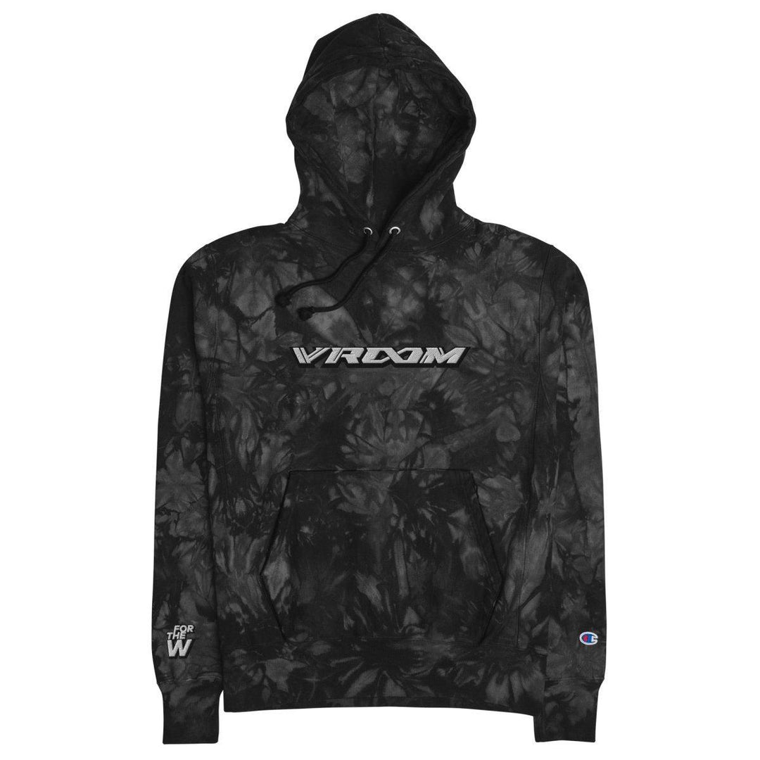 VROOM x For The Dub Embroidered Unisex Champion Tie-Dye hoodie at WREKD Co.