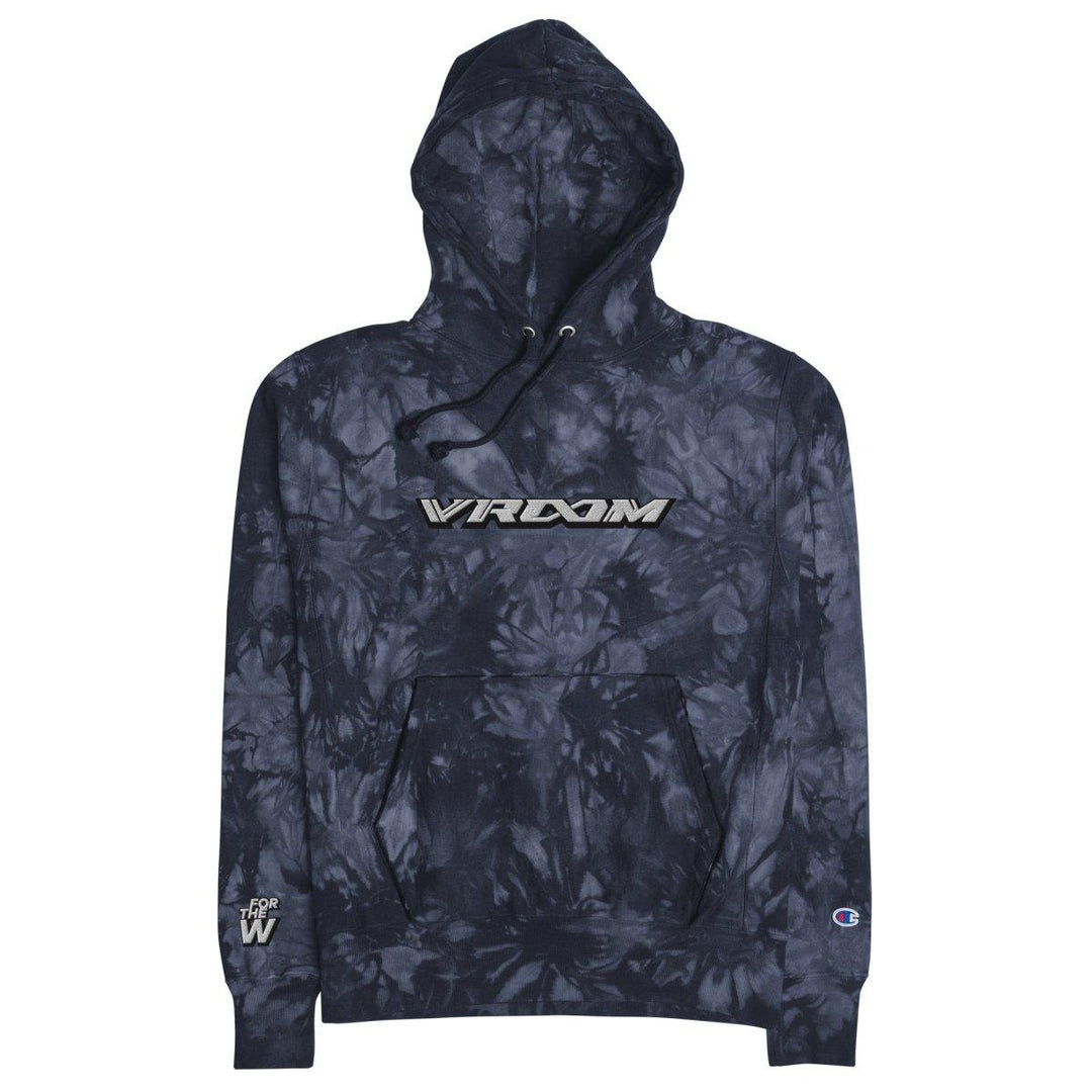 VROOM x For The Dub Embroidered Unisex Champion Tie-Dye hoodie at WREKD Co.