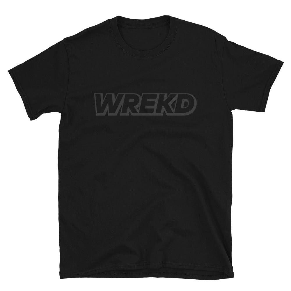 WREKD Black on Black Short-Sleeve Unisex Tee at WREKD Co.