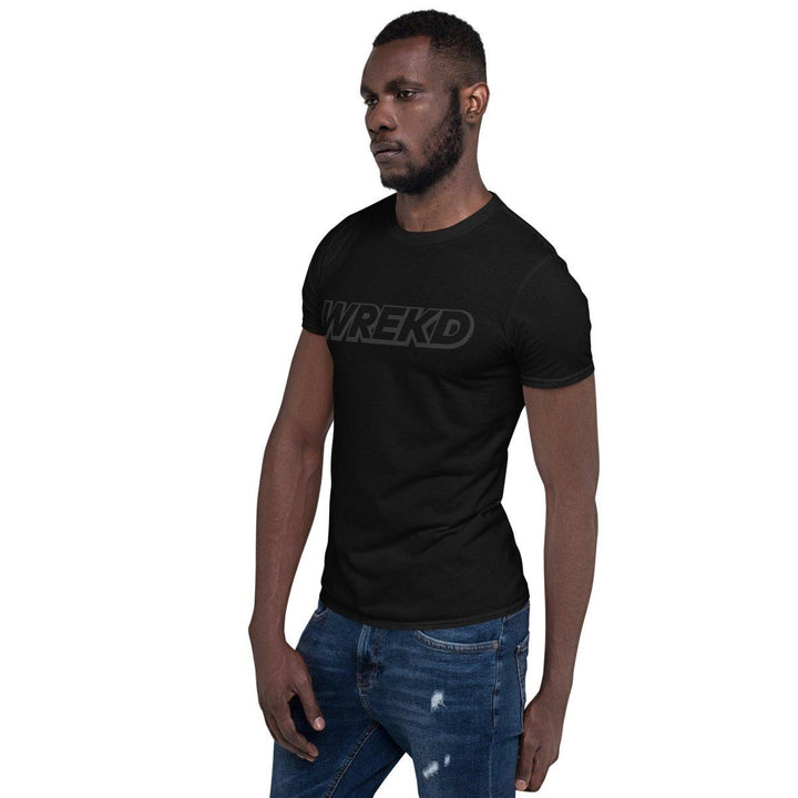 WREKD Black on Black Short-Sleeve Unisex Tee at WREKD Co.