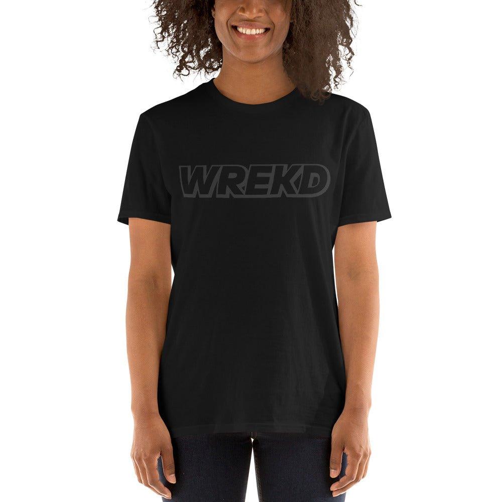 WREKD Black on Black Short-Sleeve Unisex Tee at WREKD Co.