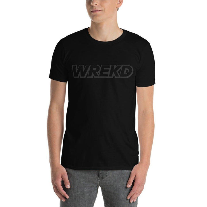 WREKD Black on Black Short-Sleeve Unisex Tee at WREKD Co.