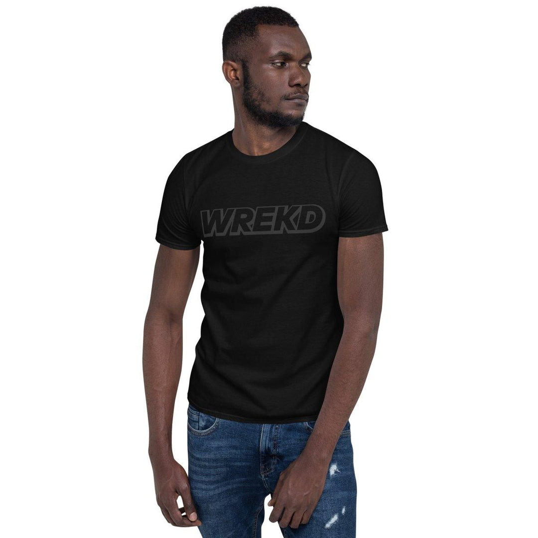 WREKD Black on Black Short-Sleeve Unisex Tee at WREKD Co.