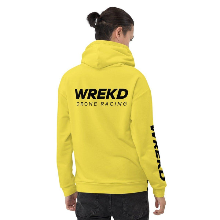 WREKD Drone Racing Unisex Hoodie - Yellow at WREKD Co.