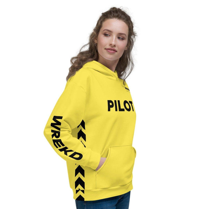 WREKD Drone Racing Unisex Hoodie - Yellow at WREKD Co.