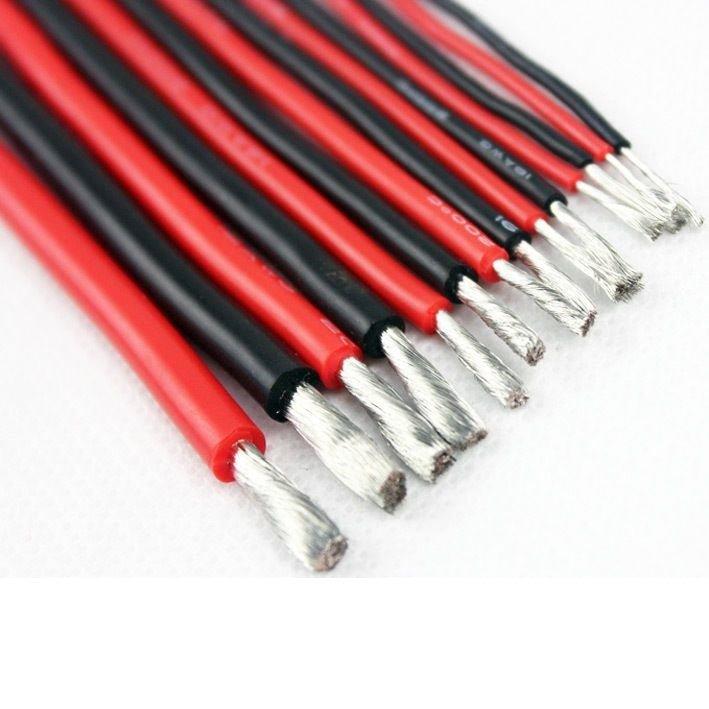 WREKD Premium Silicone Wire (Cut to length, by the Foot) (1 Red, 1 Black) - Choose Gauge at WREKD Co.