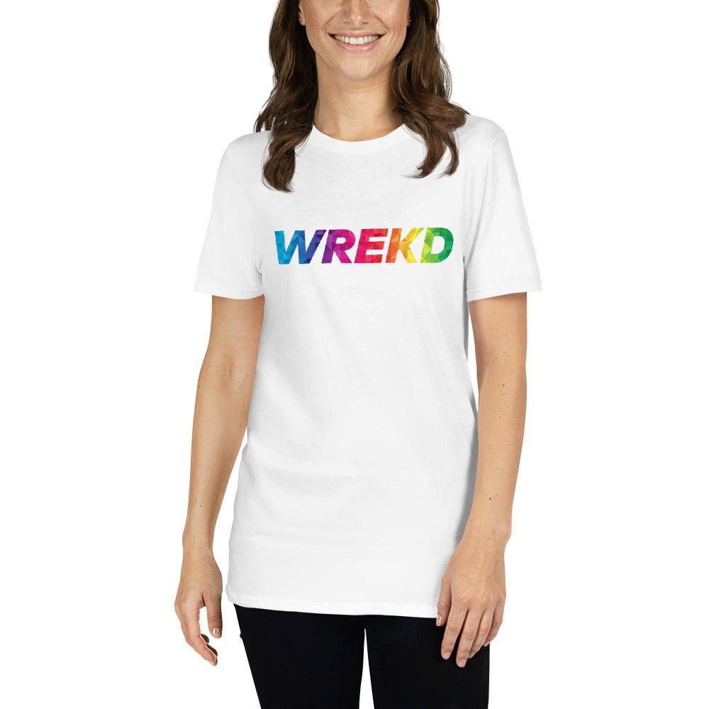 WREKD White Colorful Unisex Logo Tee at WREKD Co.