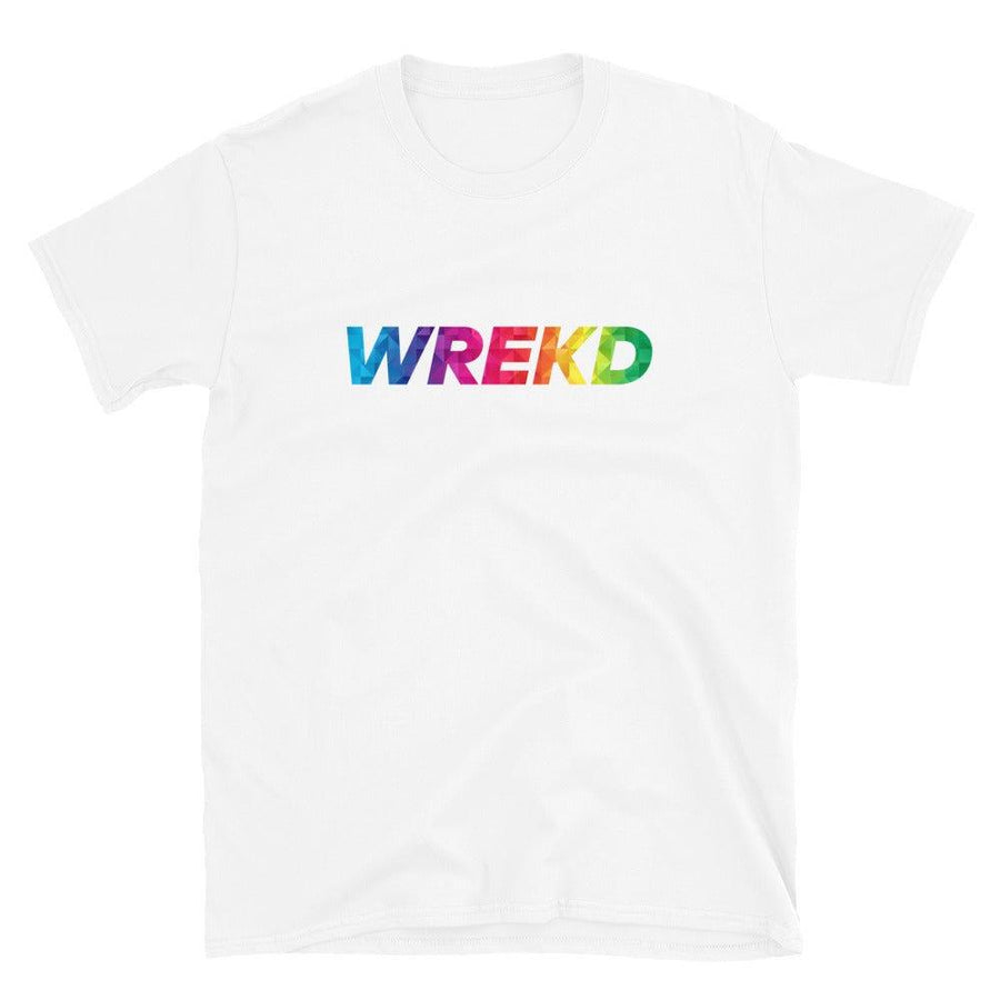 WREKD White Colorful Unisex Logo Tee at WREKD Co.