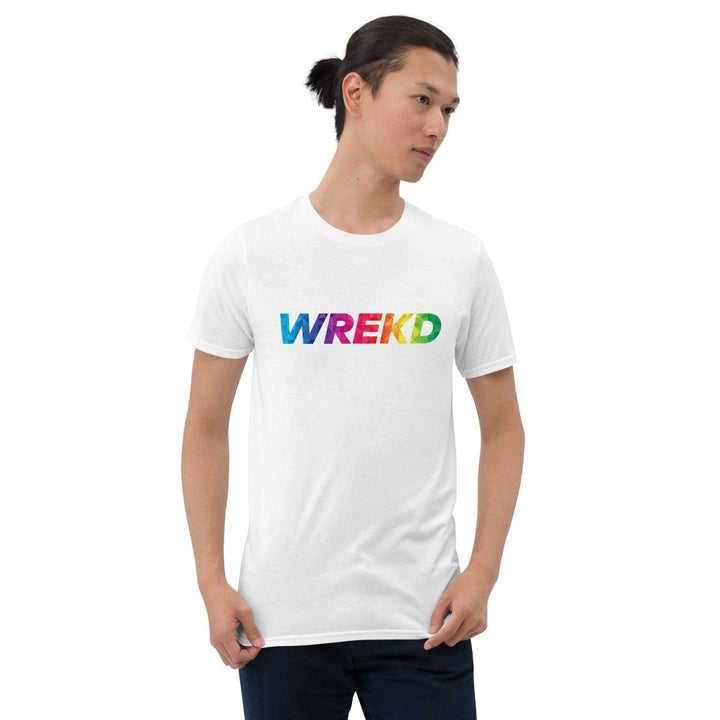 WREKD White Colorful Unisex Logo Tee at WREKD Co.
