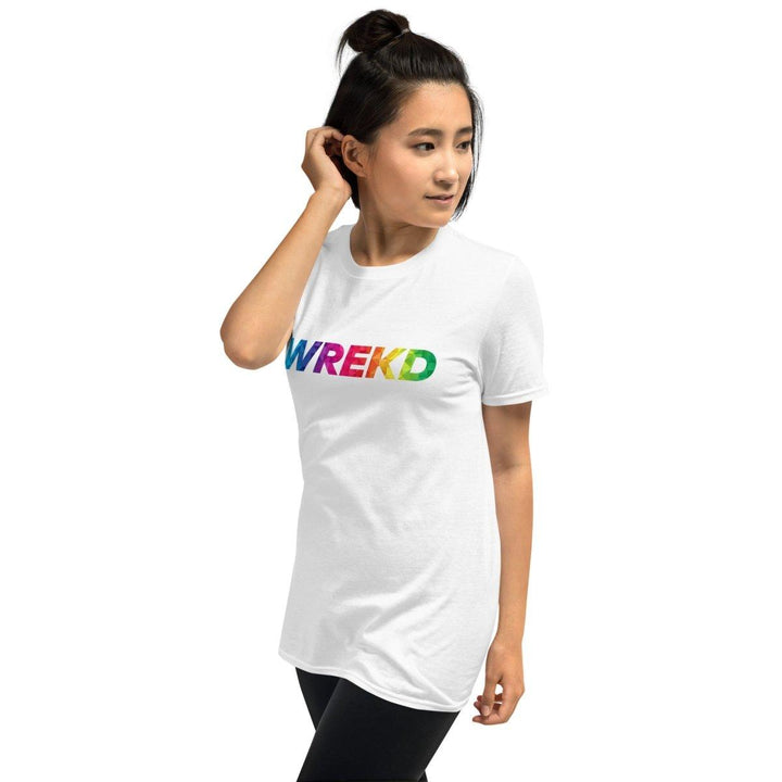 WREKD White Colorful Unisex Logo Tee at WREKD Co.