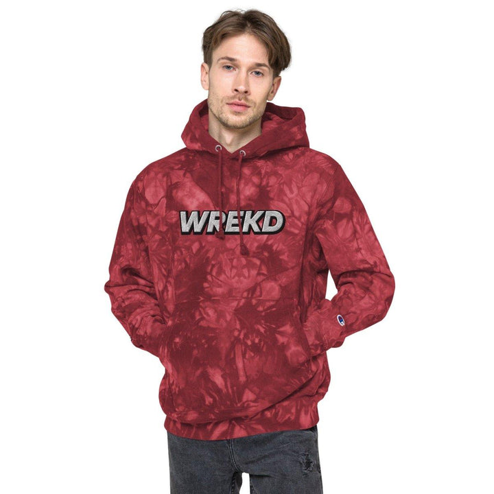 WREKD x VROOM Unisex Champion Tie-dye Hoodie at WREKD Co.