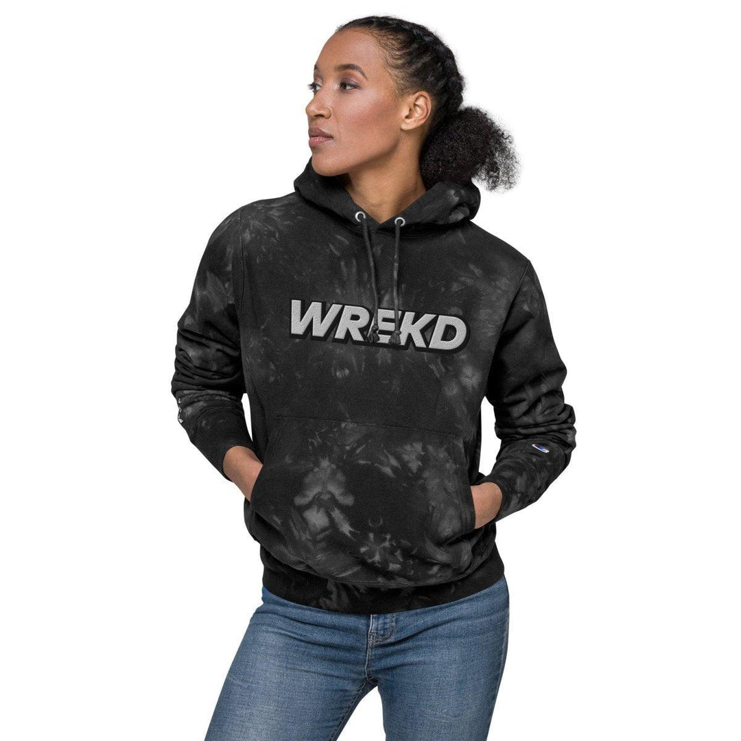 WREKD x VROOM Unisex Champion Tie-dye Hoodie at WREKD Co.