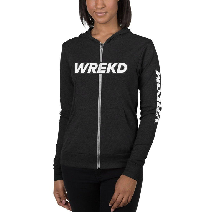 WREKD x VROOM Unisex zip hoodie at WREKD Co.