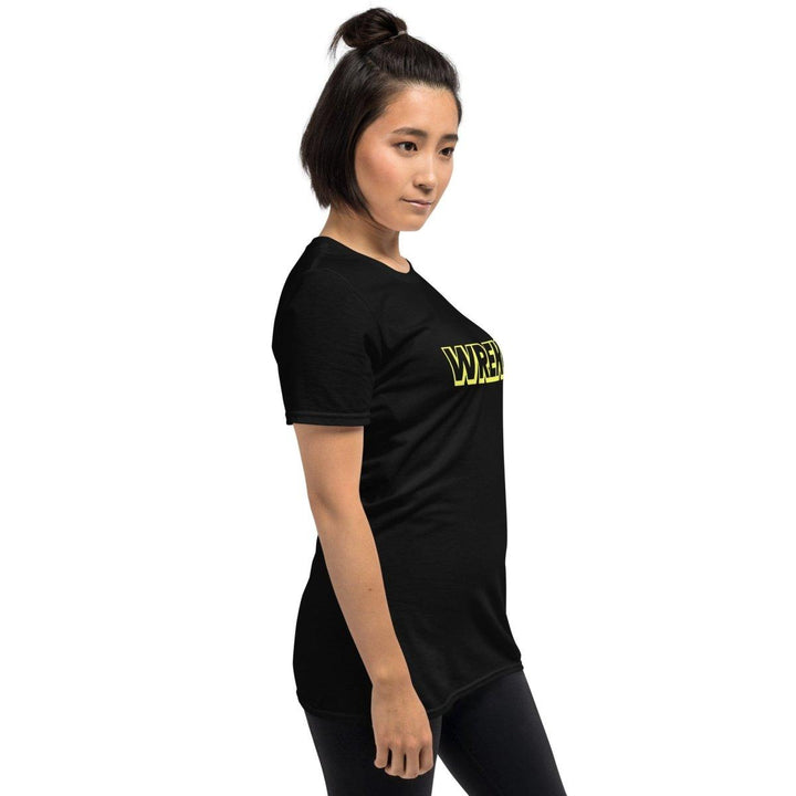 WREKD Yellow on Black Short-Sleeve Unisex Logo Tee at WREKD Co.